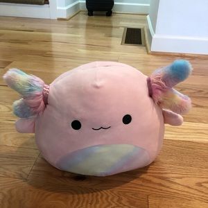 Squshmallows axolotl  
Pink VERY BIG 14in by 16in